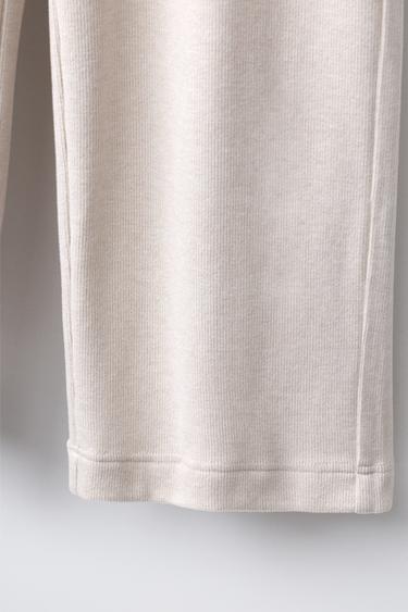 PANTALON À JAMBES LARGES SOFT TOUCH - Écru de Zara - Image 3