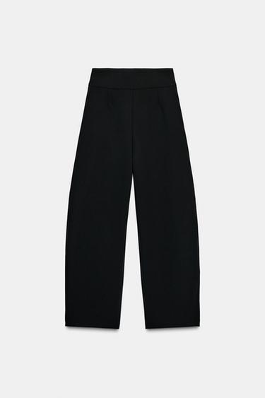 PANTALON BALLOON À PLIS - Noir de Zara - Image 5