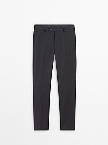 Zara 100% wool suit trousers - Navy blue
