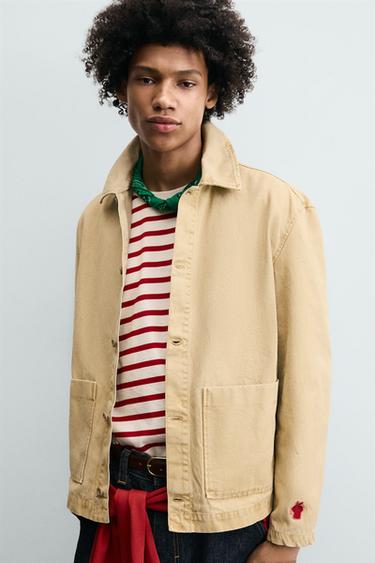 AMANDA LOBOS X ZARA RELAXED FIT CANVAS OVERSHIRT - Beige by Zara