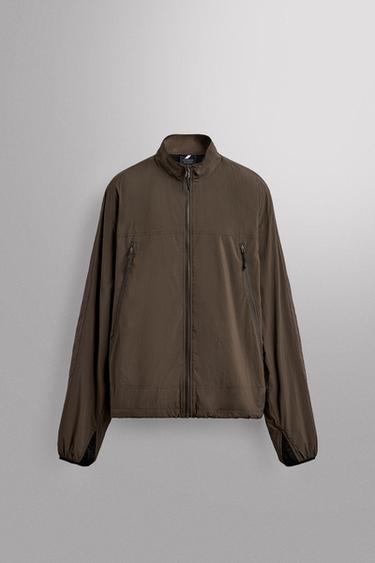 CONTRAST LINING TECHNICAL JACKET - Brown by Zara