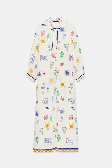 ROBE LONGUE IMPRIMÉE - Multicolore de Zara - Image 6