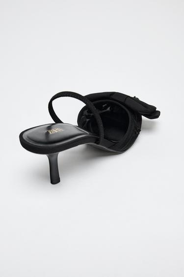 MULES À TALON LACET MESH - Noir de Zara - Image 3