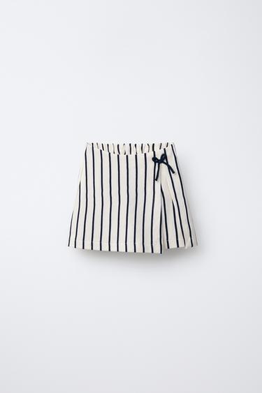 STRIPED BERMUDA SKORT - Blue by Zara - Image 0