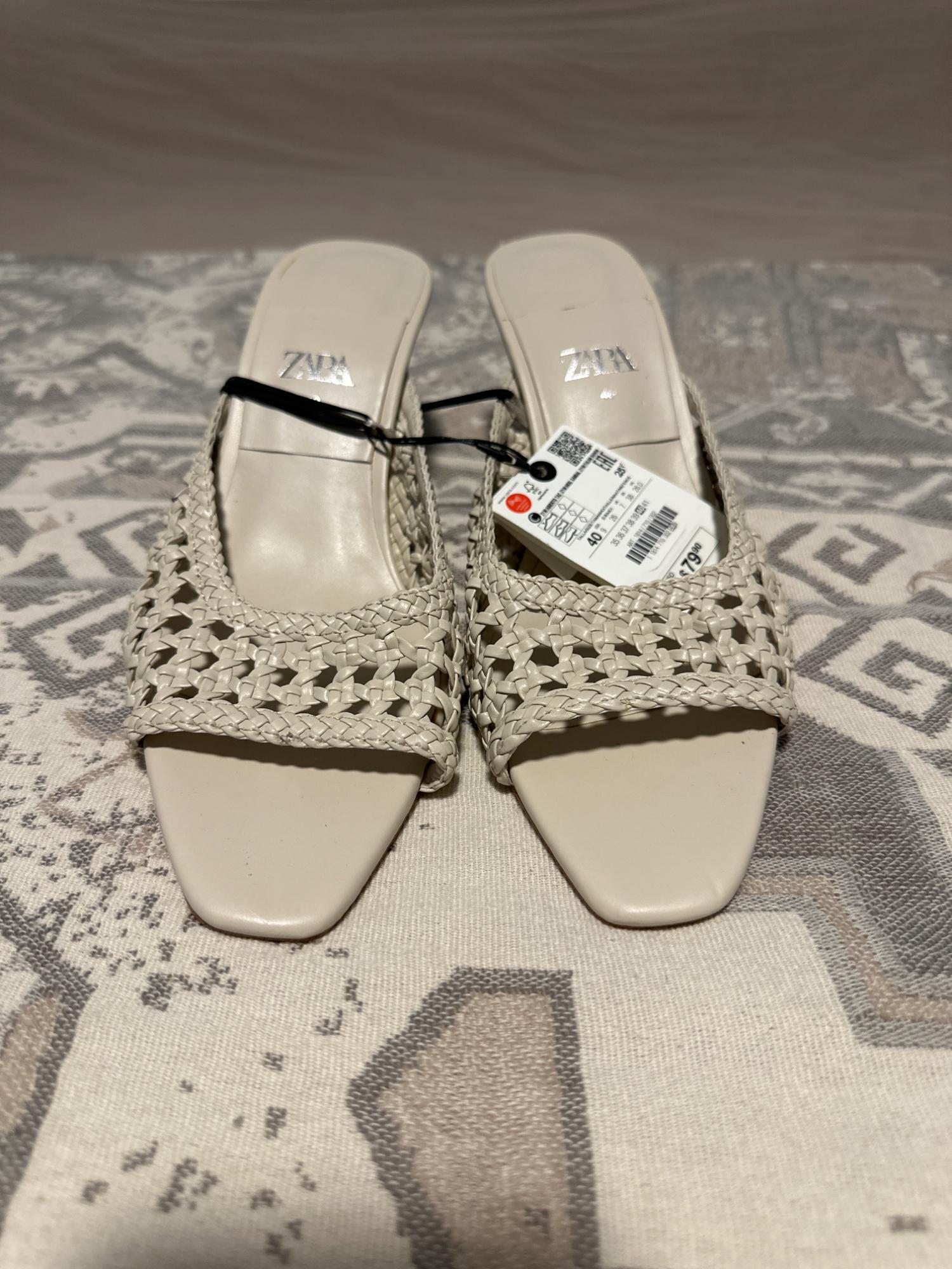 HEELED WOVEN MULE Zara Preowned heeled-woven-mule-zara-preowned