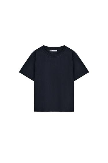 Zara ROUND NECK T-SHIRT - Blue