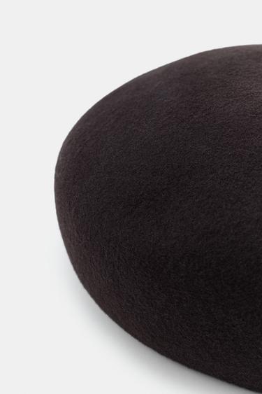 BONNET CALOT 100% LAINE - Marron de Zara - Image 3