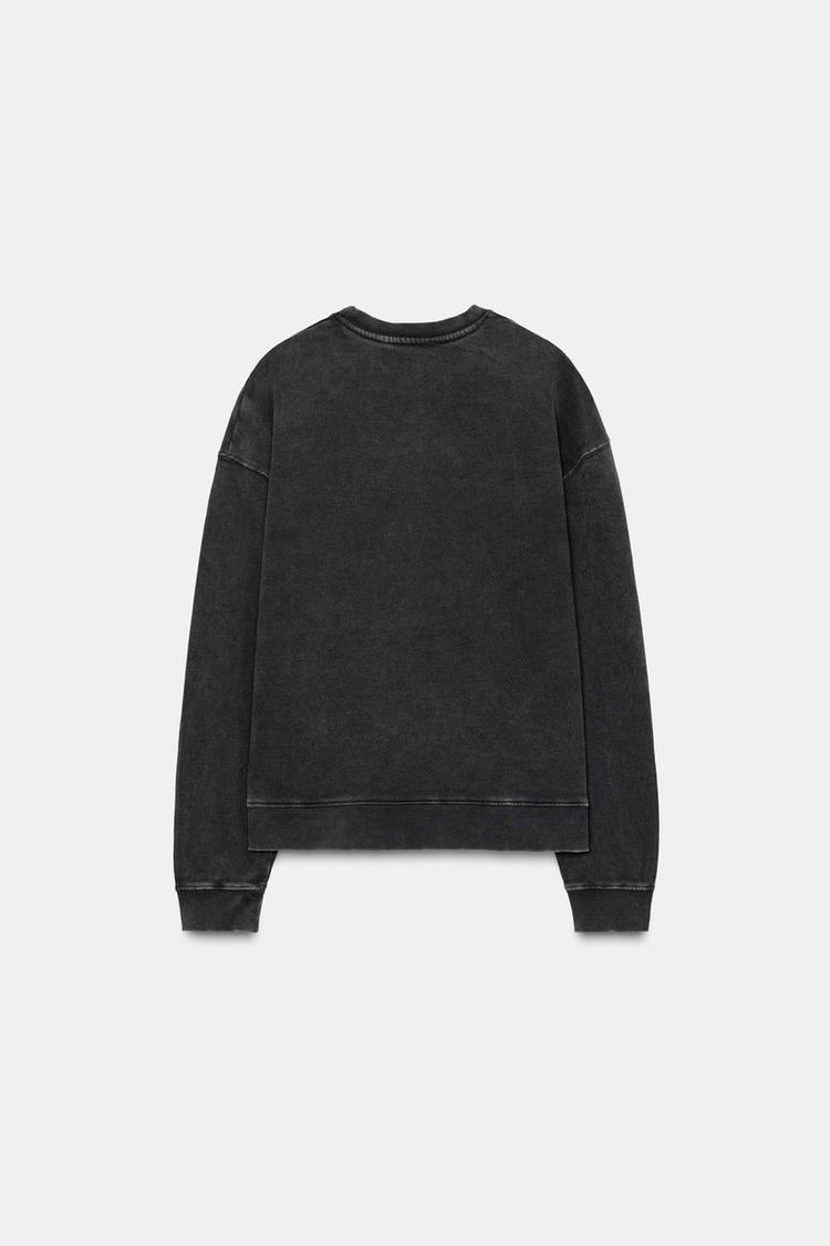 WASHED TEXT SWEATSHIRT