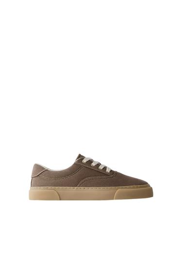 Zara LACE-UP SNEAKERS - Brown