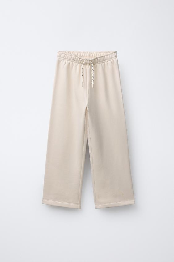 Pantalon Jambes Larges Zara Multicolore - Taille Unique, Polyester, Neuf Sans étiquettes, Style Soirée