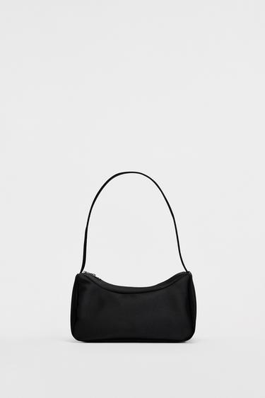 SATIN SHOULDER BAG - Black by Zara
