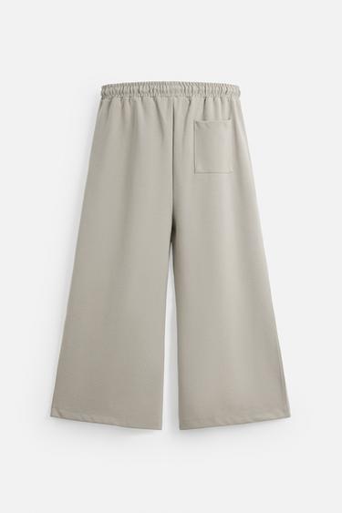 TECHNICAL WIDE-LEG JOGGING TROUSERS - Mid-grey by Zara - Image 6