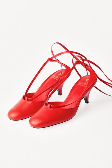 LEATHER HEELS WITH STRAPS WILLY CHAVARRIA X ZARA - Red by Zara - Image 4