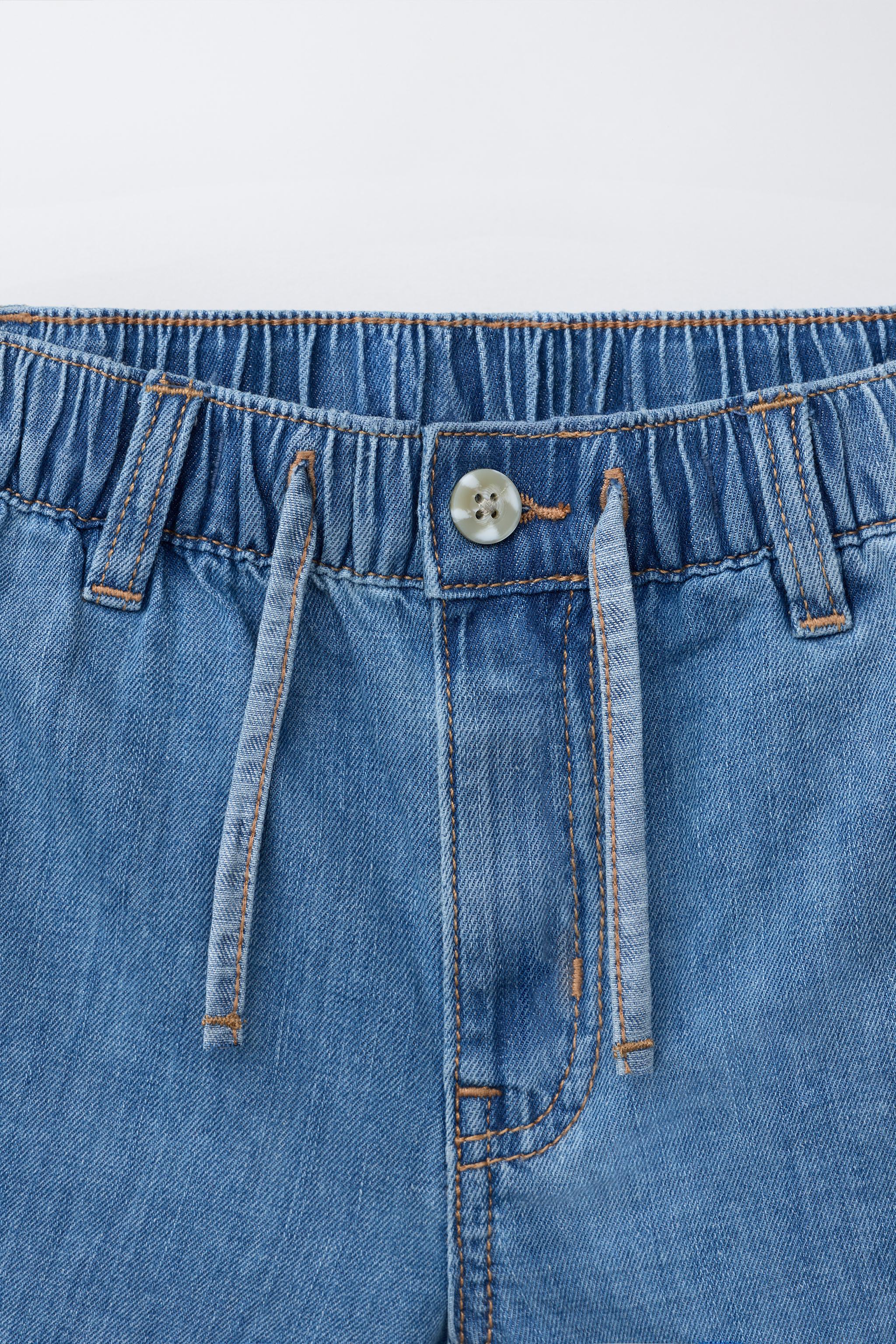 SHORT EN DENIM AVEC COTON ET LIN