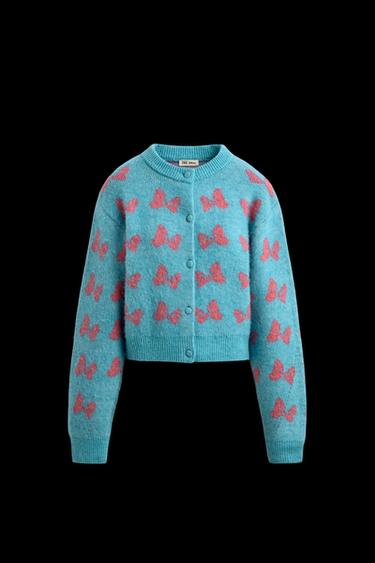 CÁRDIGAN INTARSIA LAZOS HARRY LAMBERT FOR ZARA X DISNEY - Azul claro de Zara