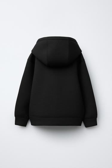 NEOPRENE-EFFECT JACKET WITH LABEL - Black by Zara - Image 1