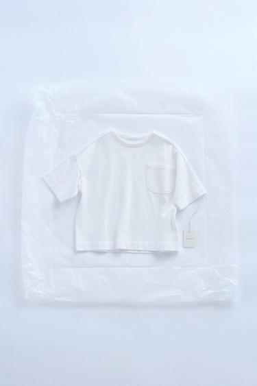 Zara TIMELESZ - RUSTIC POCKET T-SHIRT - White - Image 0