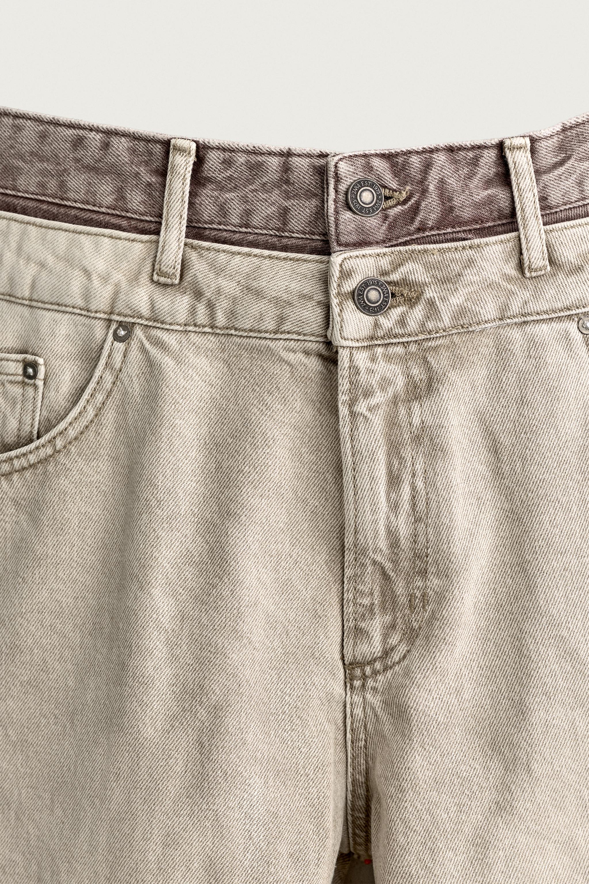 Мужские брюки Zara LAYERED-WAISTBALLOON FIT PANTS — фото 9