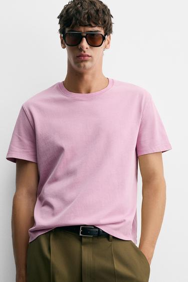 Zara CROPPED FIT T-SHIRT - Pink
