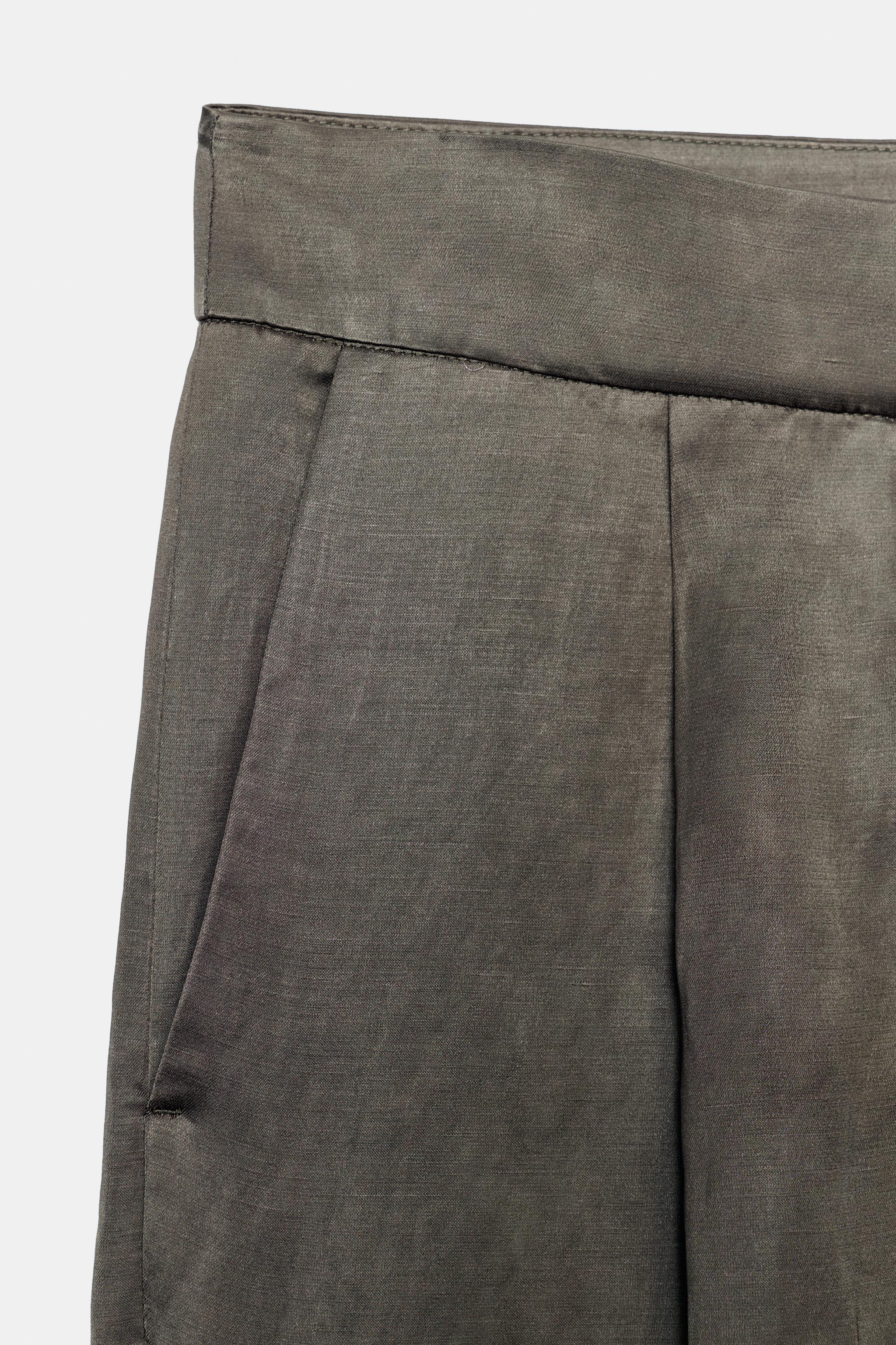 ZW COLLECTION SATIN WIDE-LEG PANTS