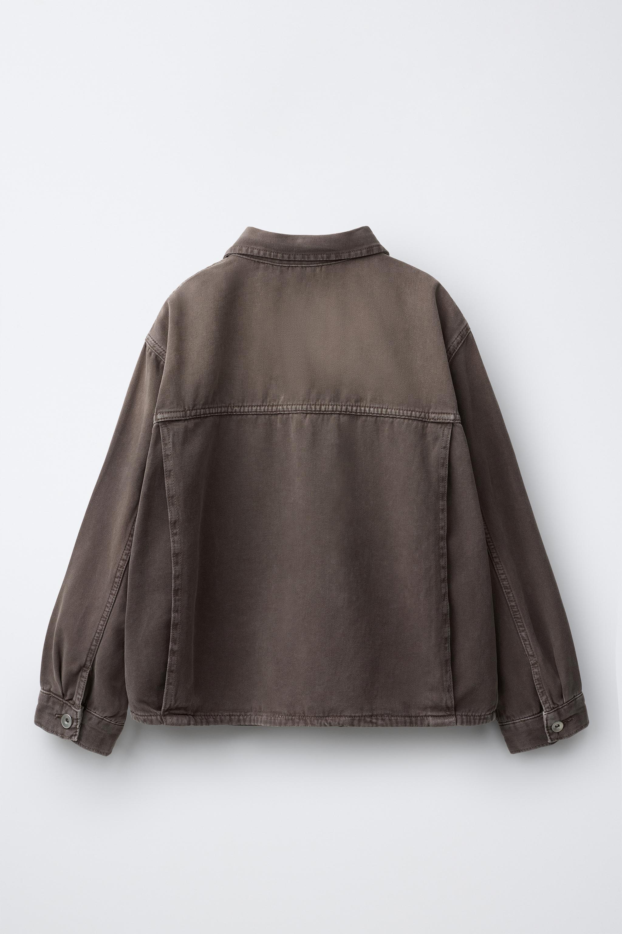 CANVAS POCKET OVERSHIRT - Brown | ZARA United States