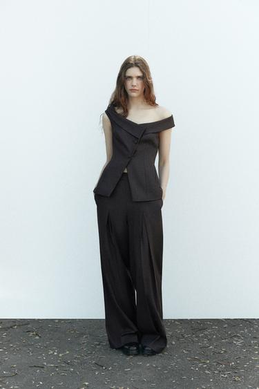 PLEATED TROUSERS - Brown by Zara - Image 0