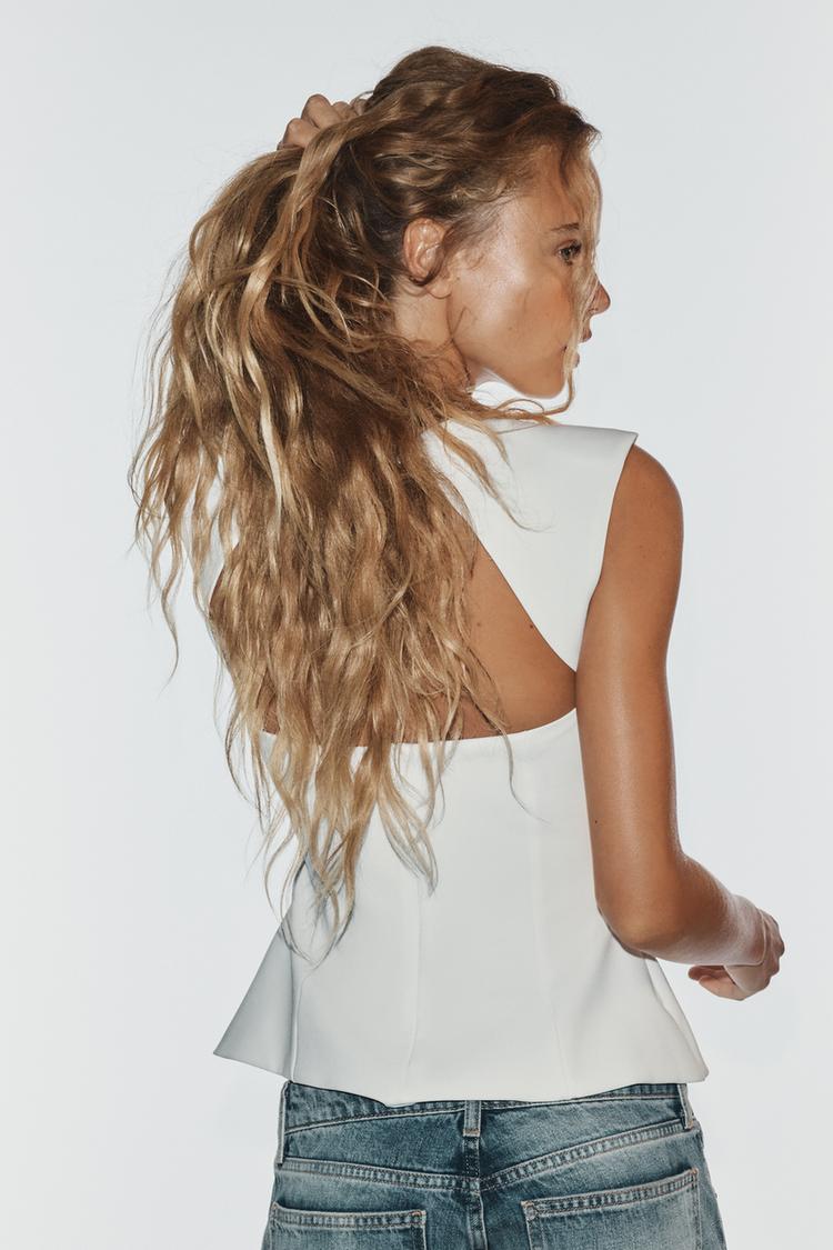 Top peplum con elástico 5