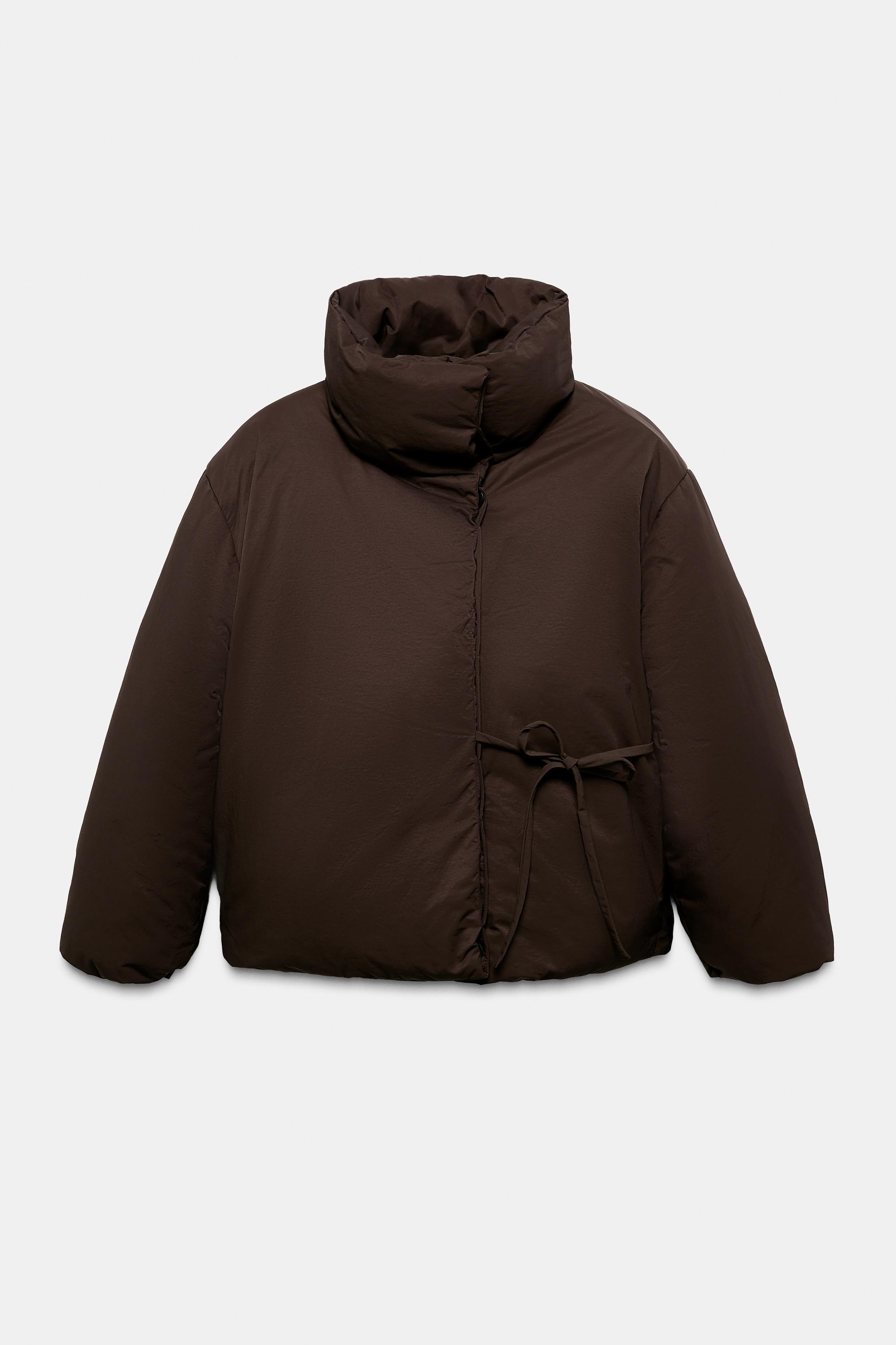 JAQUETA ACOLCHOADA CURTA WATER AND WIND PROTECTION - Marrom | ZARA