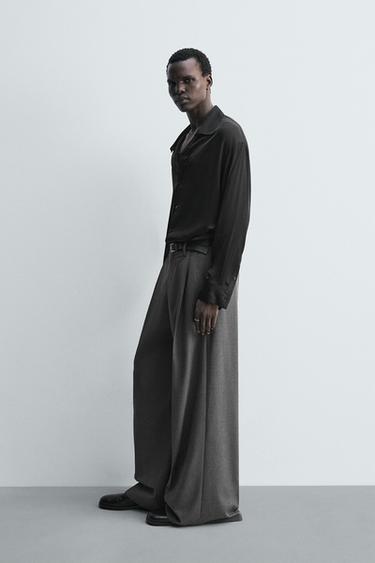 RELAXED FIT FLOWING SHIRT - Black by Zara - Image 3