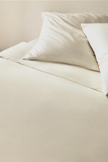 PERCALE DUVET COVER (200 THREAD COUNT) - Vanilla by Zara