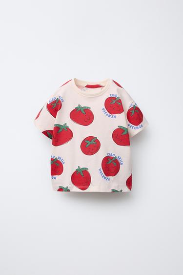 2-6 YEARS/ TOMATO T-SHIRT AND BERMUDA PYJAMAS - Ecru by Zara - Image 1