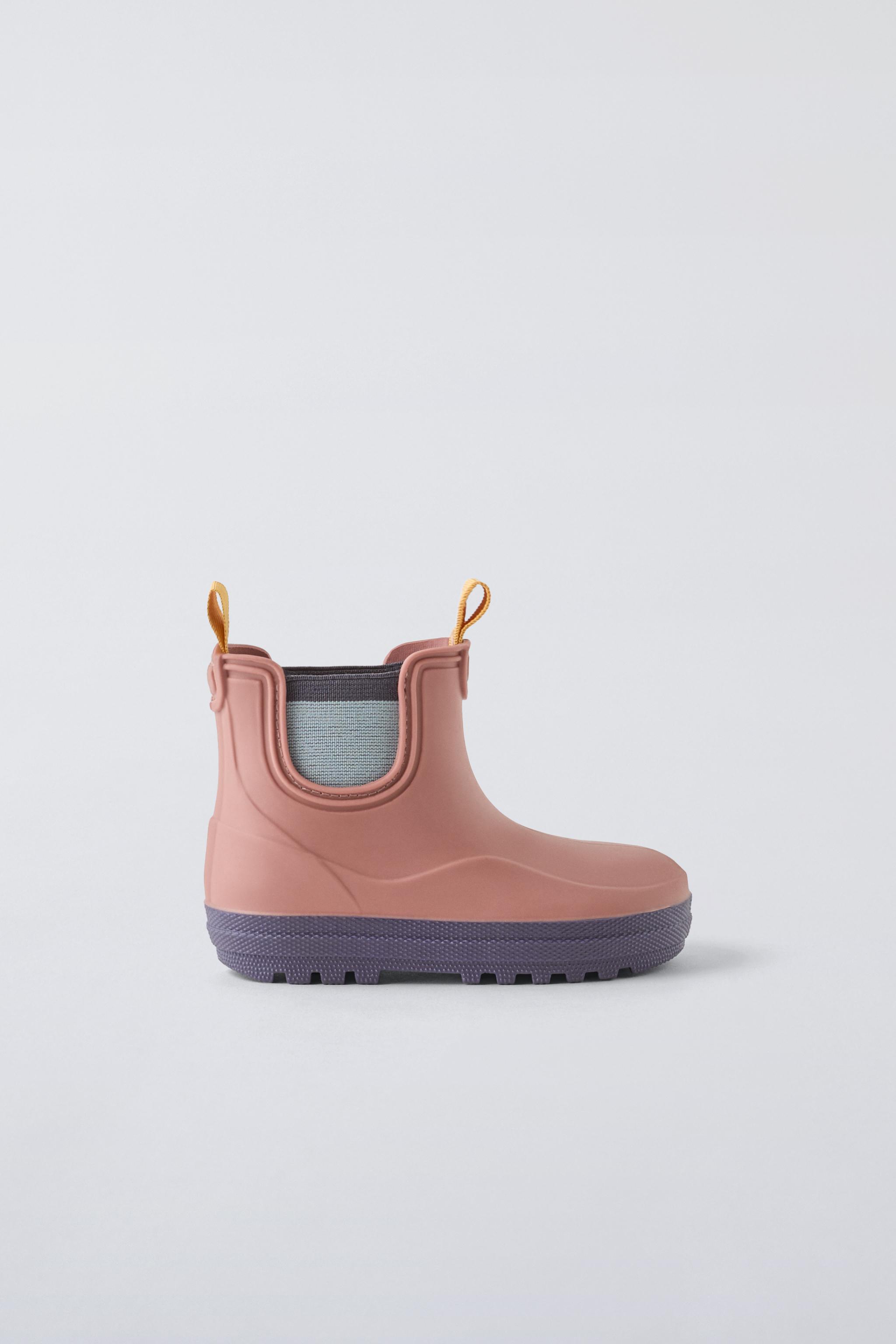 ZARA ANKLE discount RAIN BOOTS CAMEL BROWN