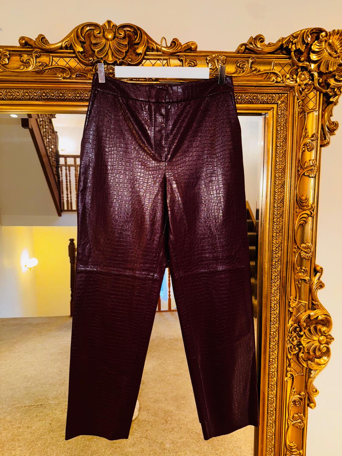 FAUX LEATHER TROUSERS
