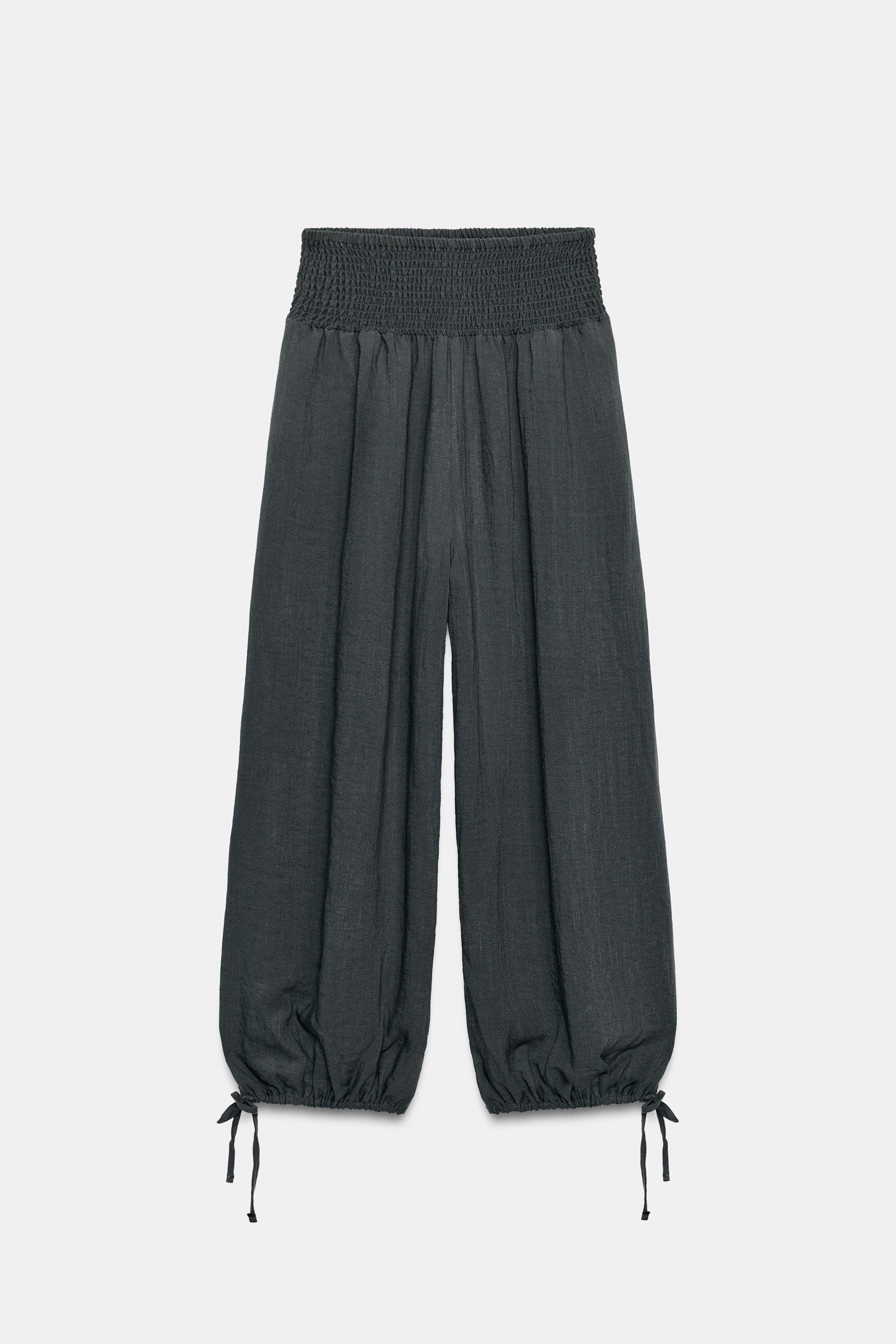 Zara Lastikli Bel Baggy Pantolon görsel 6