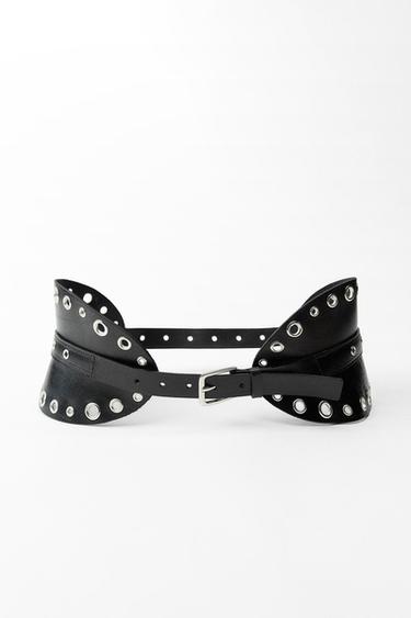 STUDDED SASH BELT - Black by Zara