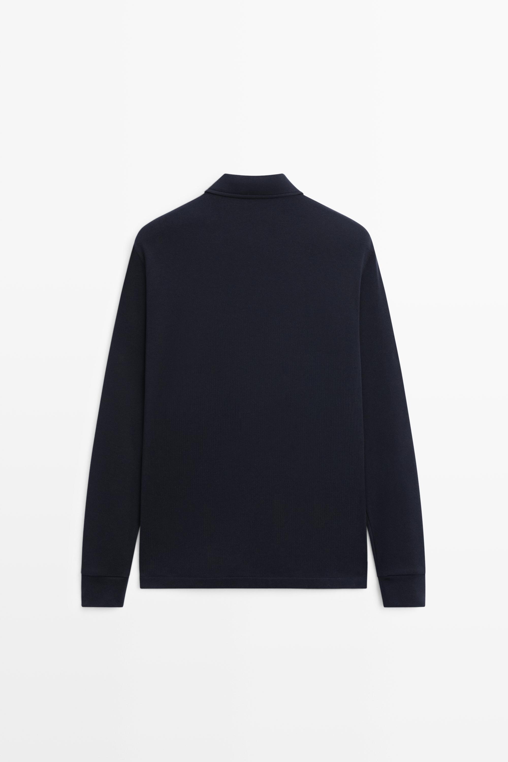 Polo manches longues 100 % coton