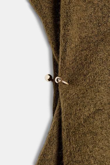 ASYMMETRIC KNIT TOP WITH SIDE APPLIQUÉS - Mid-green by Zara - Image 7