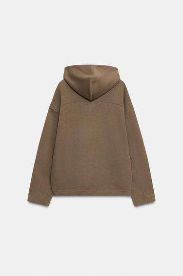 Zara SOFT HOODIE - Dark mink