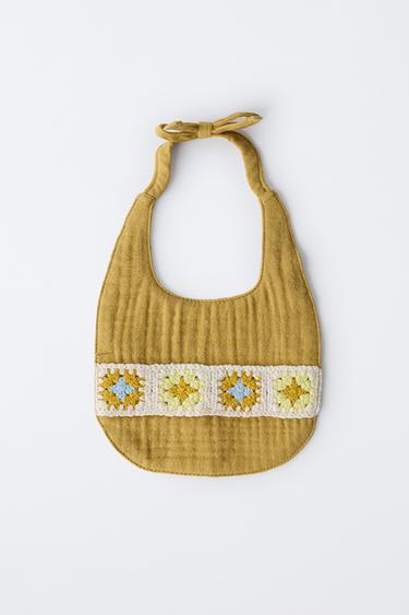 TEXTURED BIB WITH CROCHET DETAIL - Mustard by Zara - Image 3