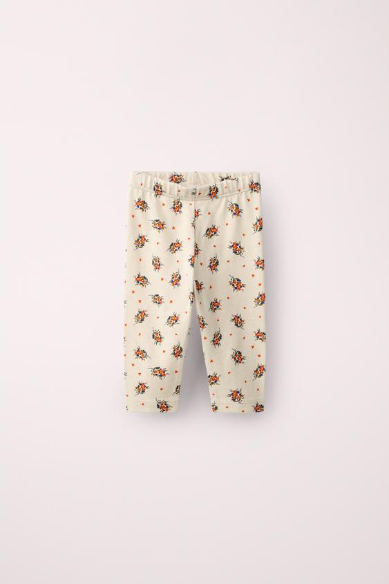 CREATED BY CARAMEL LONDON X ZARA 플라워 레깅스 - Zara의 크림 - 이미지 0