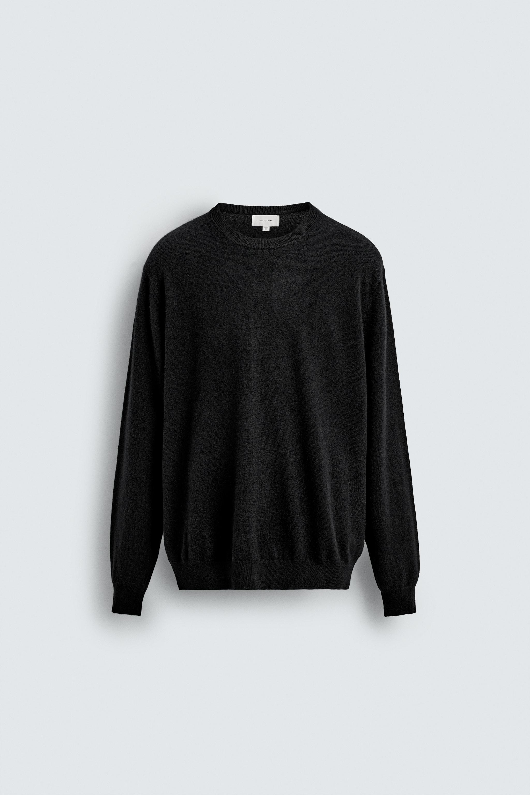 新品未使用【ZARA】ニットセーター XL ネイビー/ホワイト ZARA ZARA(ザラ) テクスチャー入りオープンニットセーター