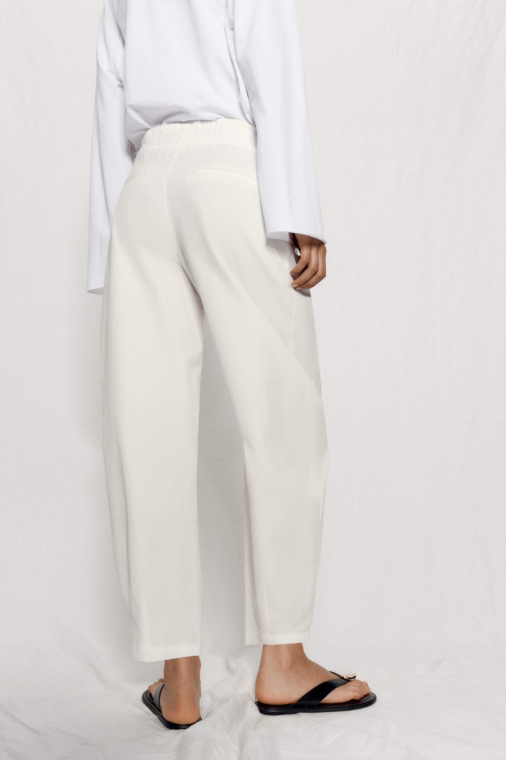 Женские брюки Zara PAPERBAG BALLOON PANTS — фото 4