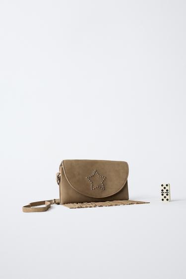 LEDERTASCHE MIT FRANSEN - Braun von Zara