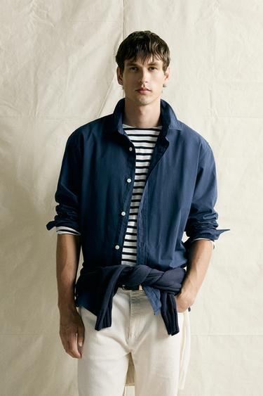 INDIGO COTTON RELAXED FIT SHIRT - Indigo by Zara