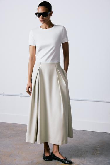 BAILARINA PLANA PIEL - Negro de Zara
