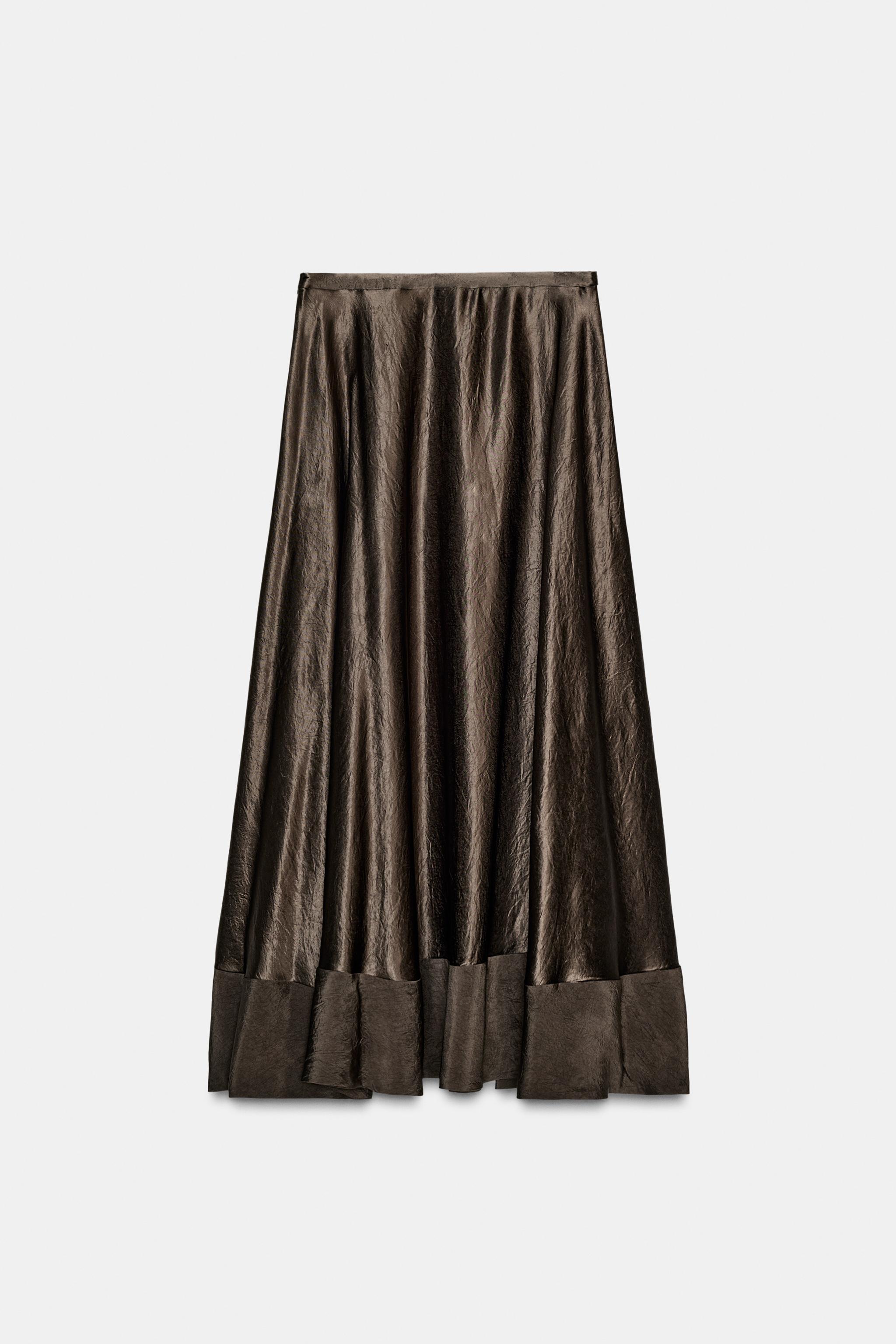 ZW COLLECTION LIMITED EDITION SATIN EFFECT MIDI SKIRT