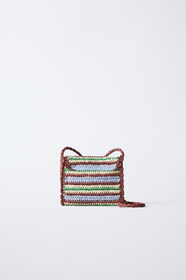 SAC BANDOULIÈRE EFFET RAPHIA - Marron de Zara - Image 4