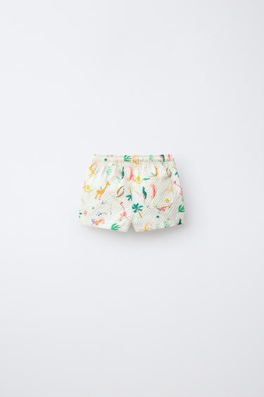 2-6 ANS/ SHORT DE BAIN ANIMAUX - Écru de Zara - Image 1