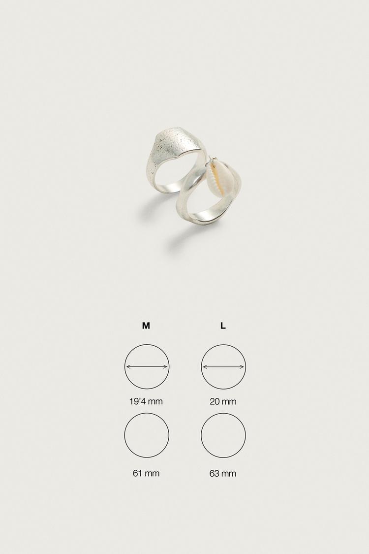 Paquete de 2 anillos combinados 6