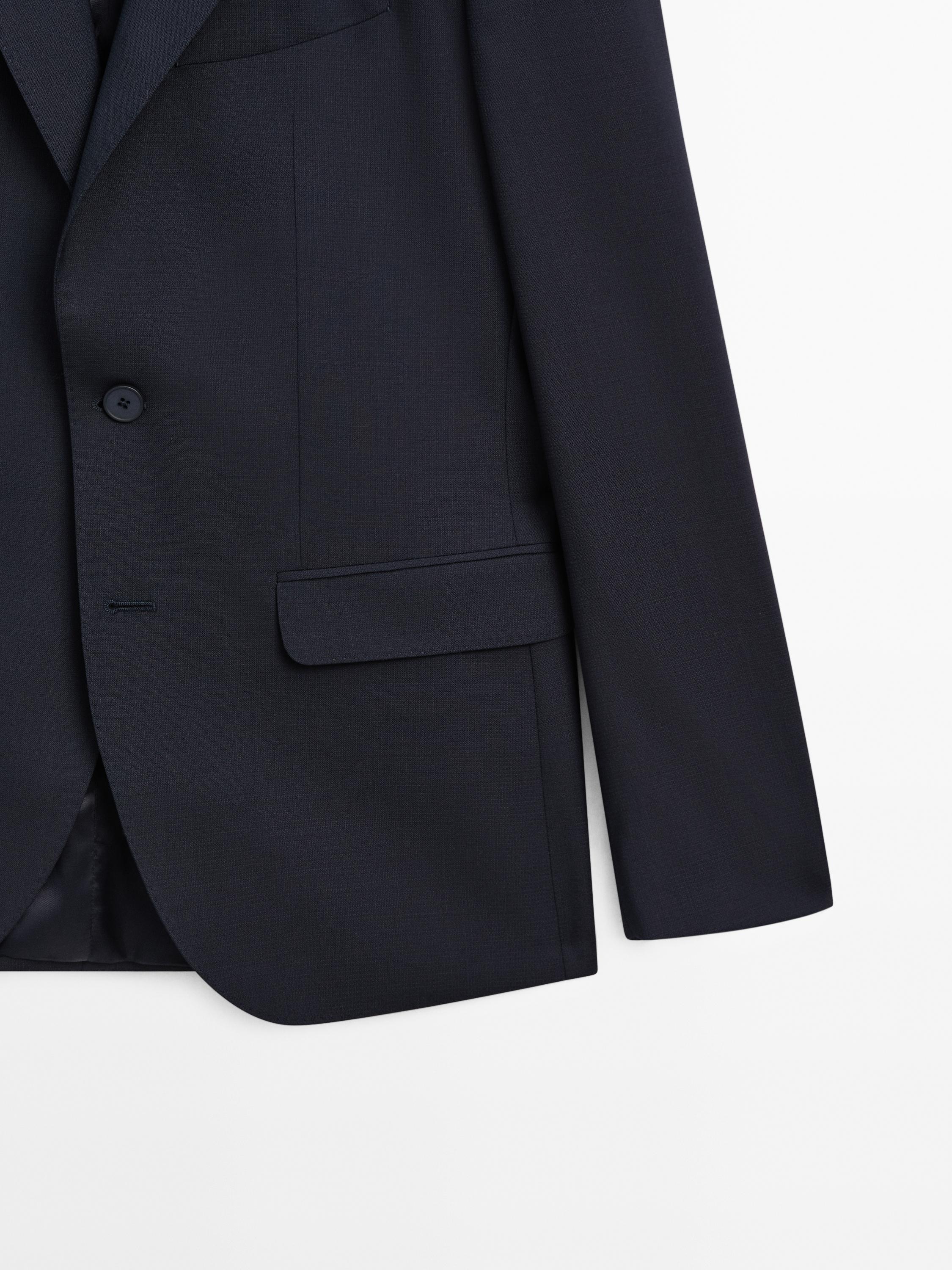 Veste de costume en laine mélangée